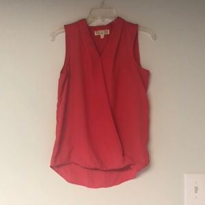 Pink Rose, Red Blouse